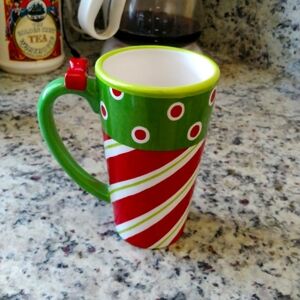 Certified International tall Christmas mug